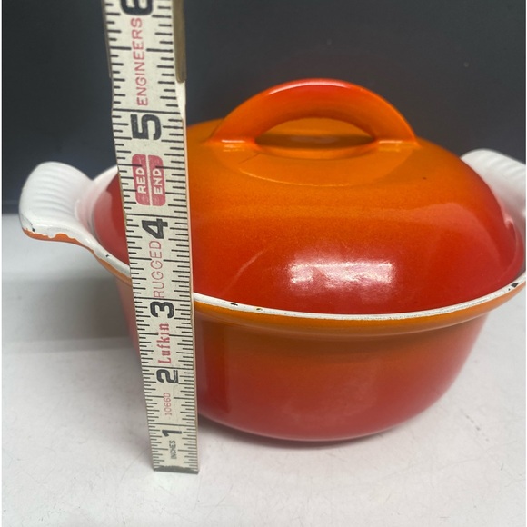 Descoware 17-A 16 FE Flame Orange Covered Casserole Pan Made inBelgium - Picture 11 of 16